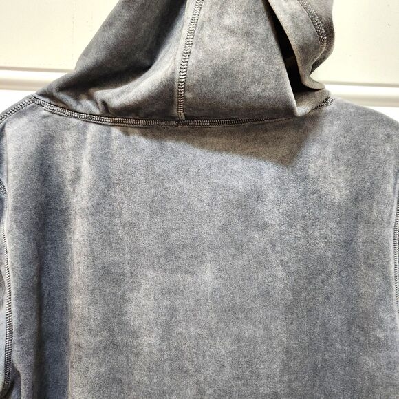 Sundance Aurora Gray Velour Hoodie Womens Size S Sweatshirt Cozy Soft Pullover - Picture 6 of 7
